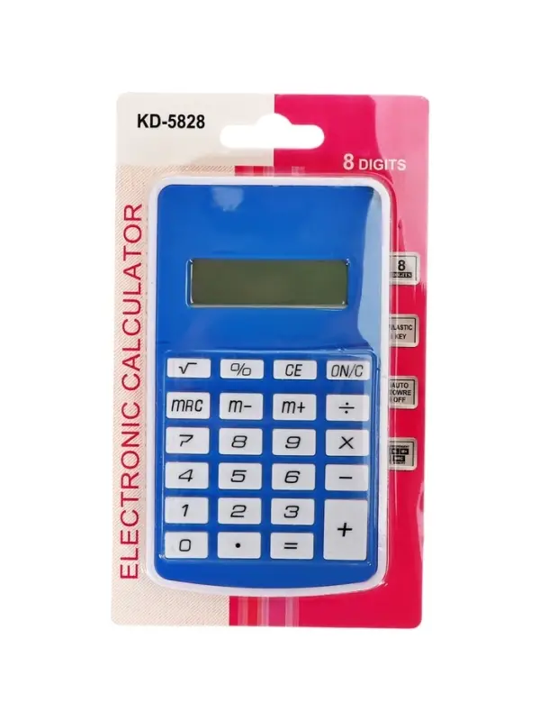 Калькулятор карманный, 08-разрядный, 5828 корпус, синий