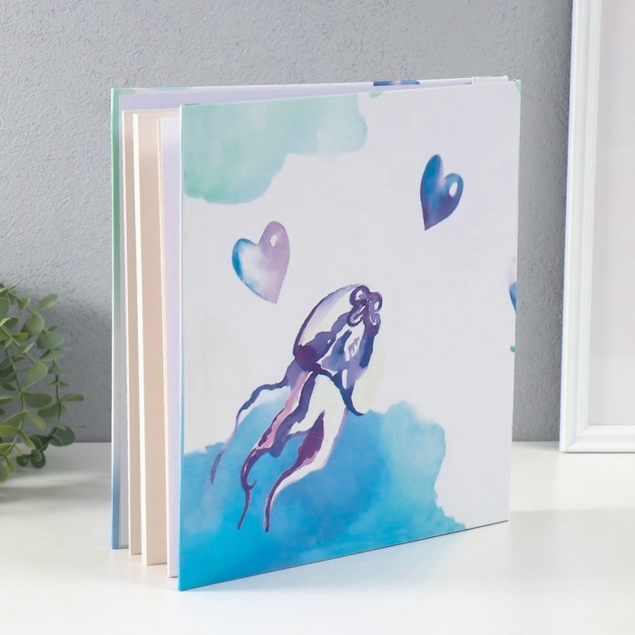 Фотоальбом магнитный 20 листов  Фотоальбом магнитный 20 листов "Дельфин акварель" 27х2,5х29 см