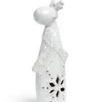 Фигурка декоративная &laquo;Лосик с кружевной шалью&raquo;, керамика, 8.4&times;4.8&times;21.3 см