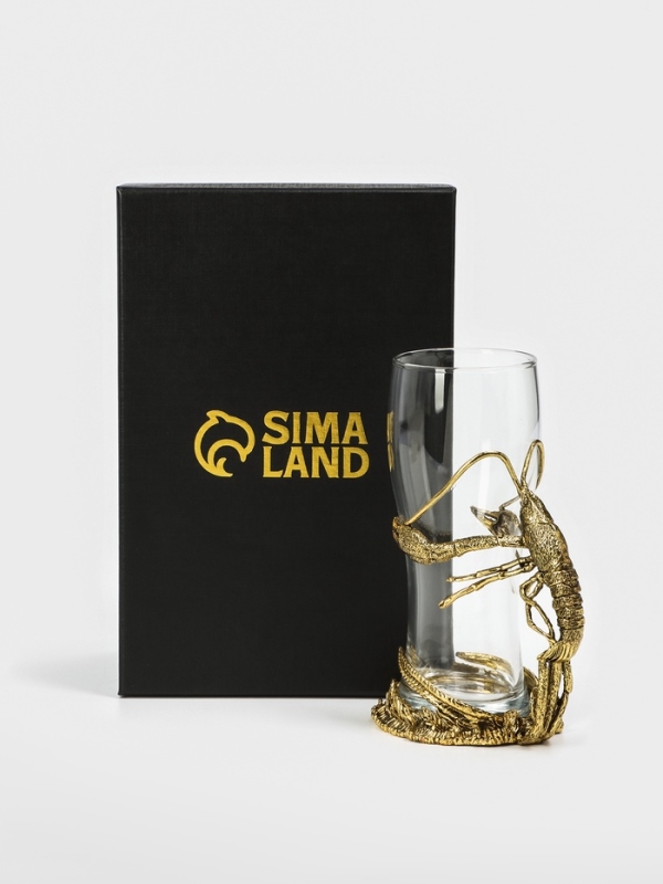 Бокал для пива Бокал для пива "Рак", золото