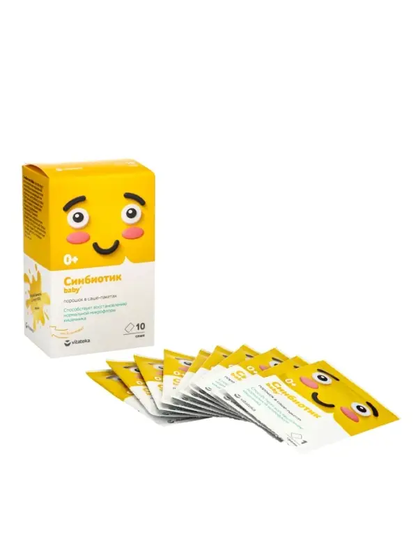 Синбиотик для детей &laquo;ВИТАТЕКА&raquo;, для микрофлоры кишечника, порошок в саше-пакетах 10 шт. по 1 г