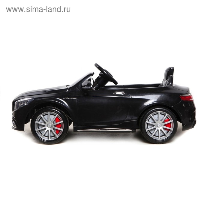 Электромобиль MERCEDES-BENZ S63 AMG, EVA колёса, кожаное сидение, цвет чёрный Электромобиль MERCEDES-BENZ S63 AMG, EVA колёса, кожаное сидение, цвет чёрный