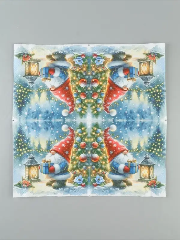 Салфетки новогодние бумажные &laquo;Сказочный гном&raquo;, 33&times;33, 3 слоя, 20 шт.