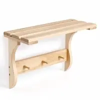 Полка - вешалка "Сосновская №2" 3 крючка 58х37х24 см