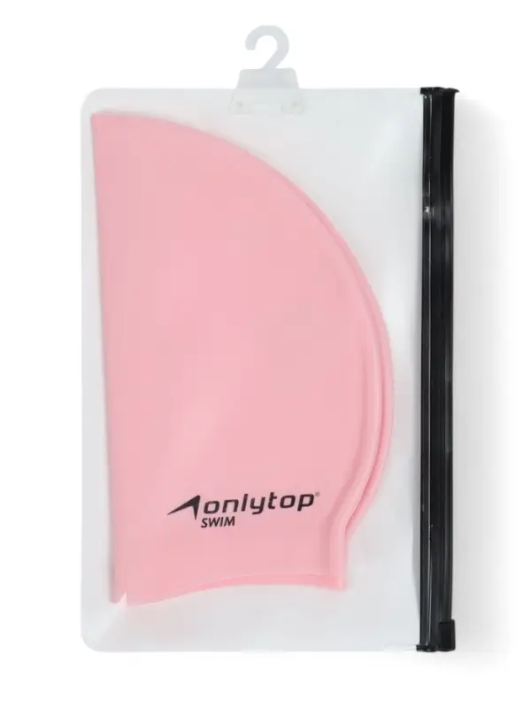 Шапочка для плавания взрослая ONLYTOP, силиконовая, 46 г, обхват 54-60 см, розовая