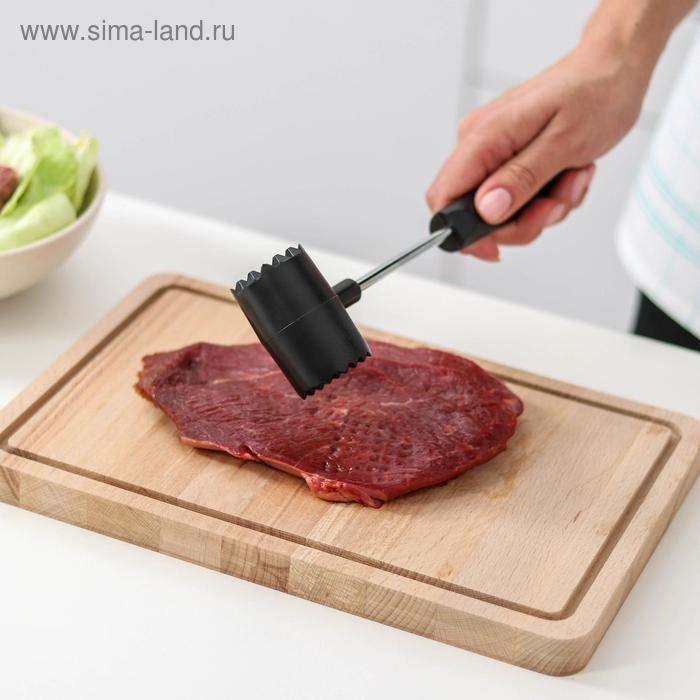 Молоток для мяса Доляна «Круг», 25 см, цвет чёрный Молоток для мяса Доляна «Круг», 25 см, цвет чёрный