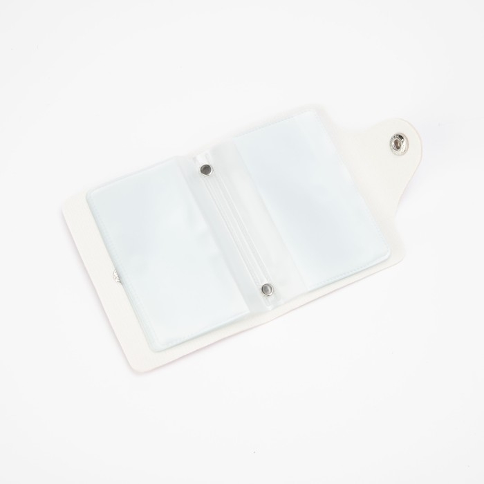 Визитница на кнопке, 20 карт, цвет розовый Визитница на кнопке, 20 карт, цвет розовый