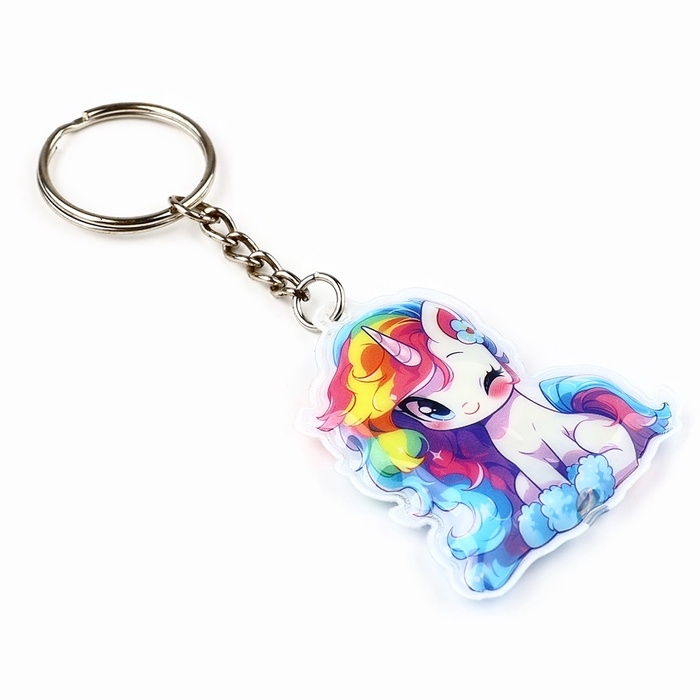 Брелок для ключей с фонариком «Единорог», 4.5 х 10.1 см