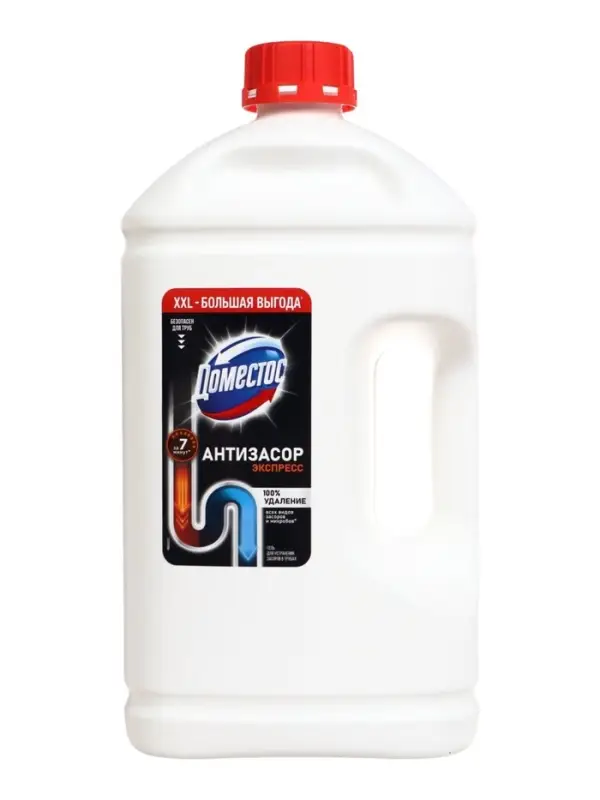 Средство для удаления засоров в трубах ДОМЕСТОС, 2,5 л