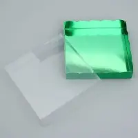 Коробка для печенья, кондитерская упаковка с PVC крышкой, «Зеленая», 15 х 15 х 3 см