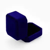 Футляр под кольцо, серьги &laquo;Геометрия&raquo;, бархатный, 5&times;5.5&times;4 см, синий