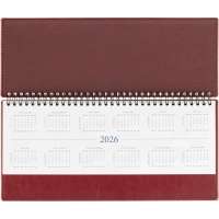 Планинг датированный 2026, бордо, 303х150 мм, 120стр, АТТАСНЕ Agenda