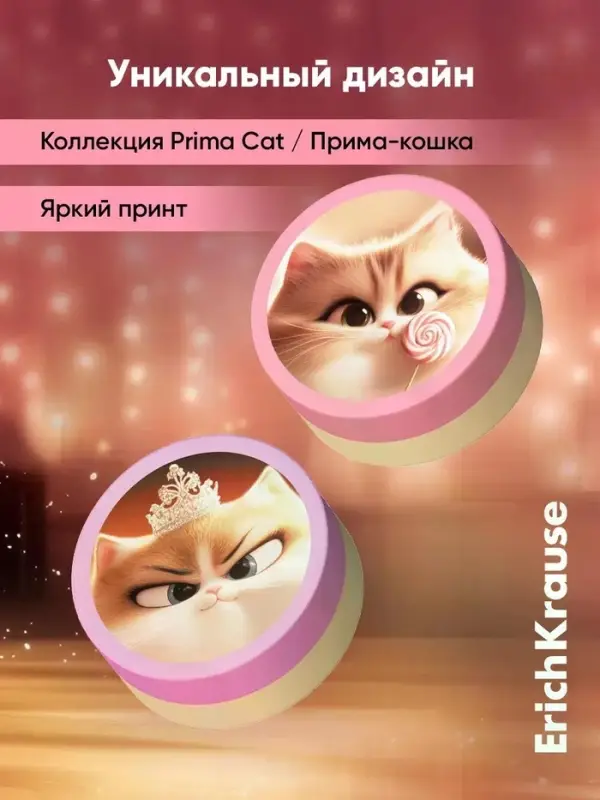 Набор из 2 ластиков ErichKrause Prima Cat