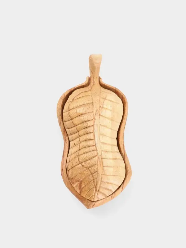 Конфетница &laquo;Лист&raquo;, 26&times;13&times;8 см, дерево джампинис