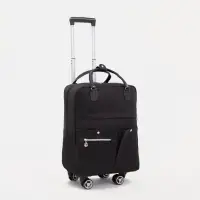 Сумка дорожная 2 в 1 на 4 колёсах 20", отдел на молнии, 4 наружных кармана, чёрная