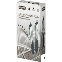 Ручка гелевая автомат.Galaxy,черн.корп,черный,манж