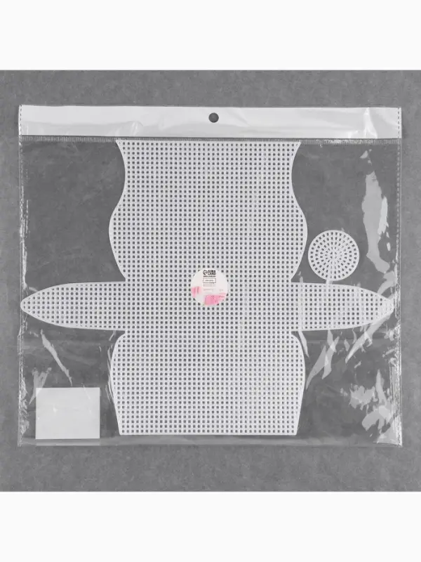 Канва-основа для вышивания сумки, пластиковая, 23&times;29 см, 1.5&times;1.5 мм, белая