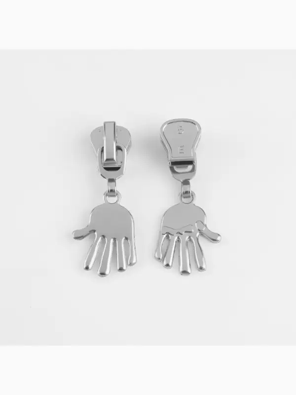 Бегунок для молнии &laquo;Трактор&raquo;, №5, &laquo;Ладонь&raquo;, 10 шт., цвет никель