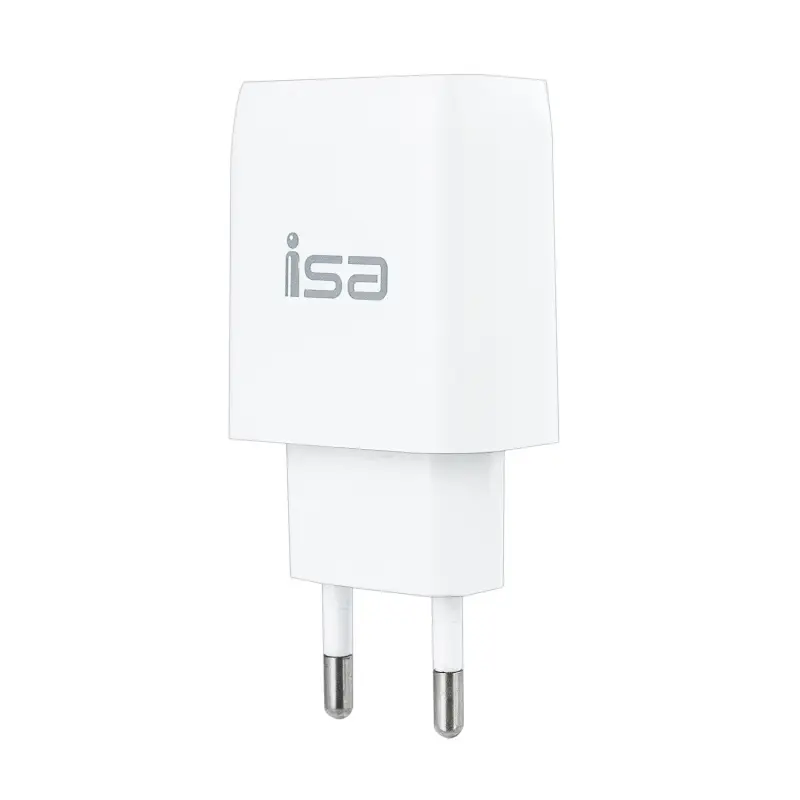 Сетевое зарядное устройство с кабелем USB на Type-C + 2 USB 2.4A HS25 ISA белое