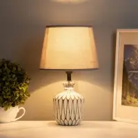 Лампа настольная RISALUX &laquo;Стремление&raquo;, Е14, 40 Вт, белая, 20&times;20&times;33 см