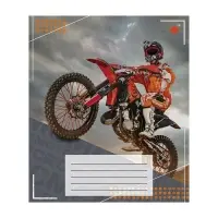 Тетрадь 12 листов в клетку Calligrata, «Мотоциклист», обложка мелованная бумага, МИКС Тетрадь 12 листов в клетку Calligrata, «Мотоциклист», обложка мелованная бумага, МИКС