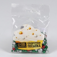 Новый год! Посыпка кондитерская мягкая, блестящая: зеленая, серебро, красная, 40 г Новый год! Посыпка кондитерская мягкая, блестящая: зеленая, серебро, красная, 40 г