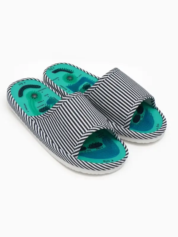 Массажёр для ног, тапочки, пара, 28 см, размер 39-43, синий