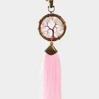 Брелок ловец снов "Великое древо" 19 см, цв. нежно-розовый Брелок ловец снов "Великое древо" 19 см, цв. нежно-розовый