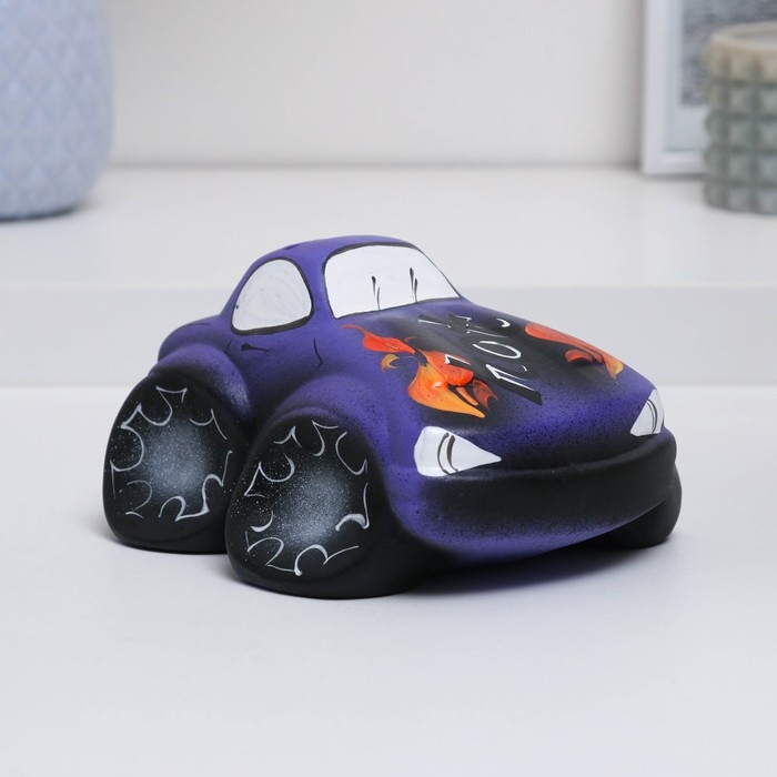 Копилка  Копилка "Машина" фиолетовая, 9х15см