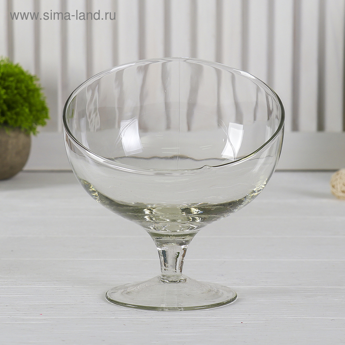 Ваза Ваза "Роджер" бокал с косым срезом d-15см, h-16см v-0,35л 1681 прозрачная
