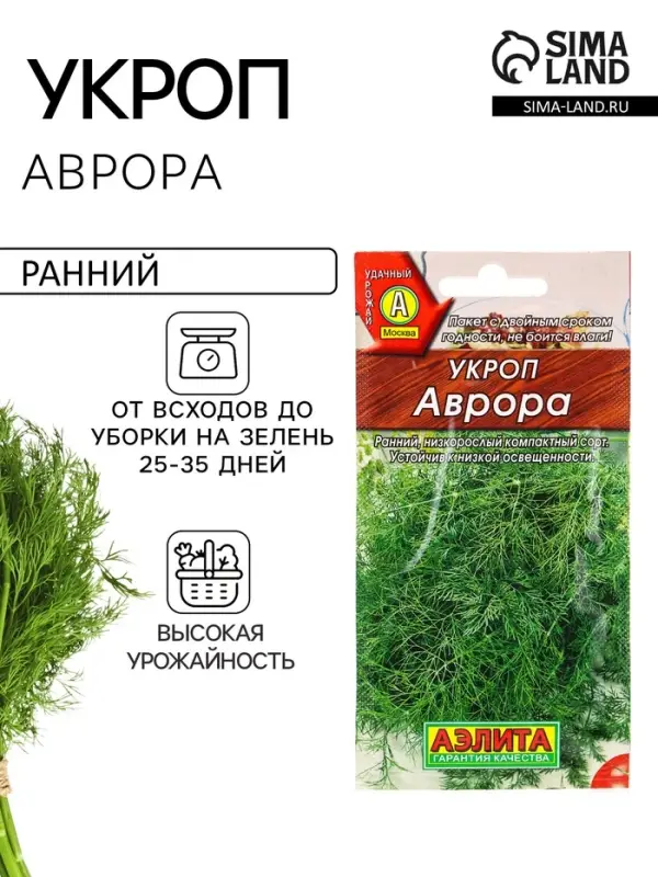 Семена Укроп Аврора, Ц/П,3 г