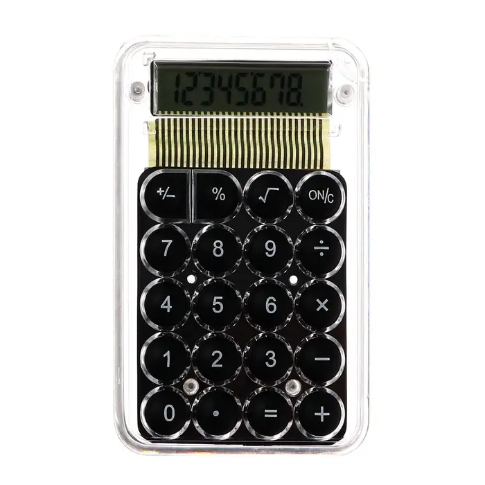 Калькулятор настольный 8-разрядный, KS-005, прозрачный корпус