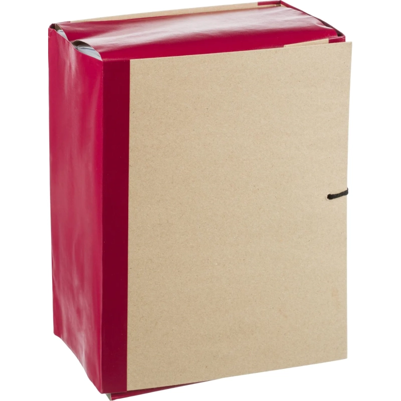 Папка архивная 150мм крафт/бумвинил 4 завязки, бордовая
