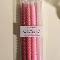 Набор свечей витых, 2&times;25 см, 4 шт., палитра розового, 25.5&times;8.8&times;2.4 см