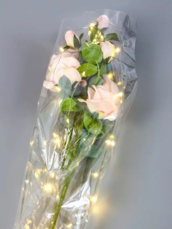 Пленка прозрачная для цветов и букетов, с LED- лентой подсветкой, 60&times;60 см