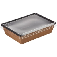 Крышка ПЭТ OneClick (lid 500/0) д/бум.конт., прозр.плос.,400шт/кор