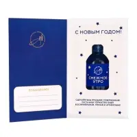 Новогодний ароматический диффузор &laquo;Снежное утро&raquo;, с открыткой и палочками, для дома, 50 мл