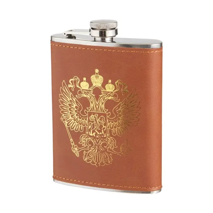 Фляжка &laquo;Герб&raquo;, нержавеющая сталь, 240 мл, 8 oz