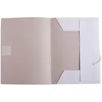 Папка д/бумаг А4, на завязках, Calligrata, 250 г/м&sup2;, до 200 л, белая, картон немелованный