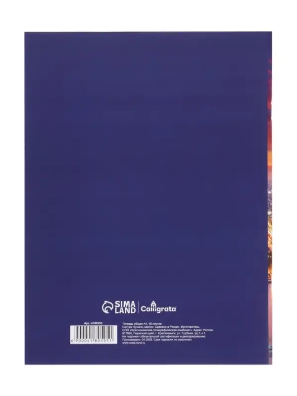 Тетрадь А4, 48 листов в клетку &laquo;Город&raquo;, серые листы