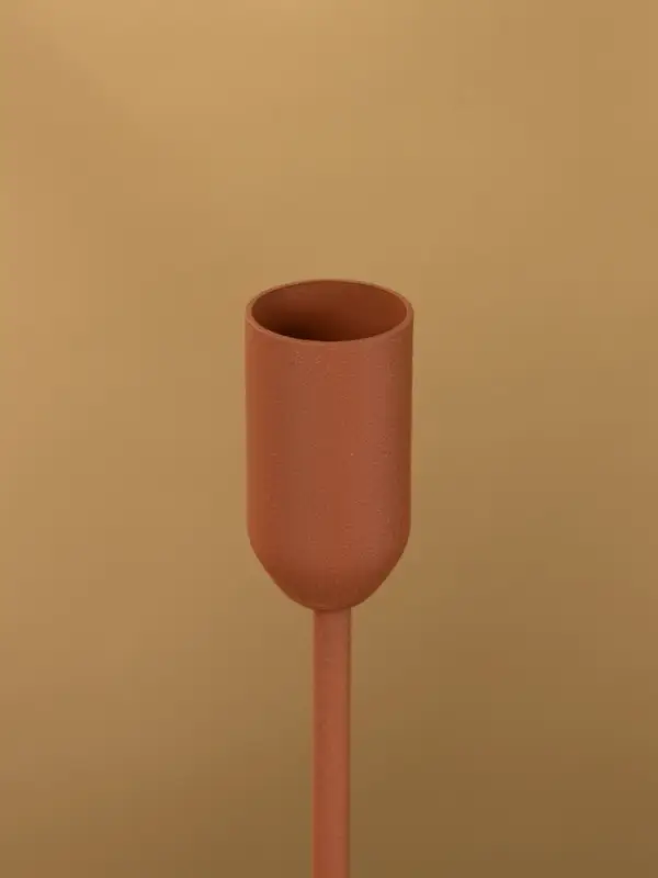 Подсвечник на 1 свечу текстурный  Подсвечник на 1 свечу текстурный "Терракотовый" 8х8х20 см