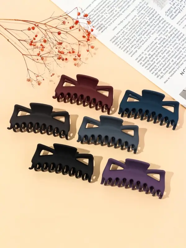 Крабик для волос &laquo;Классика&raquo;, геометрия матовый, 11 см, МИКС