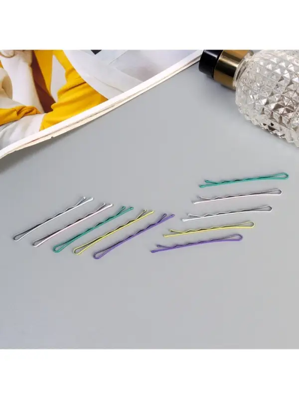 Невидимка для волос «Ариэль», набор 10 шт., 6 см, МИКС