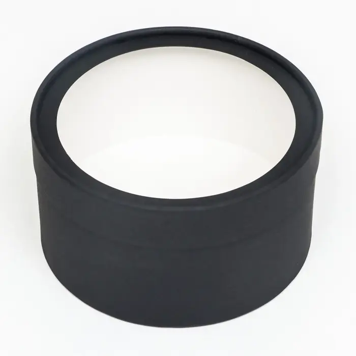 Подарочная коробка круглая, чёрная, завальцованная с окном, 18&times;10 см