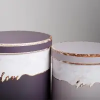 Набор коробок 4 в 1, упаковка подарочная, &laquo;Мрамор&raquo;, 14&times;14&times;13 - 20&times;20&times;17.5 см