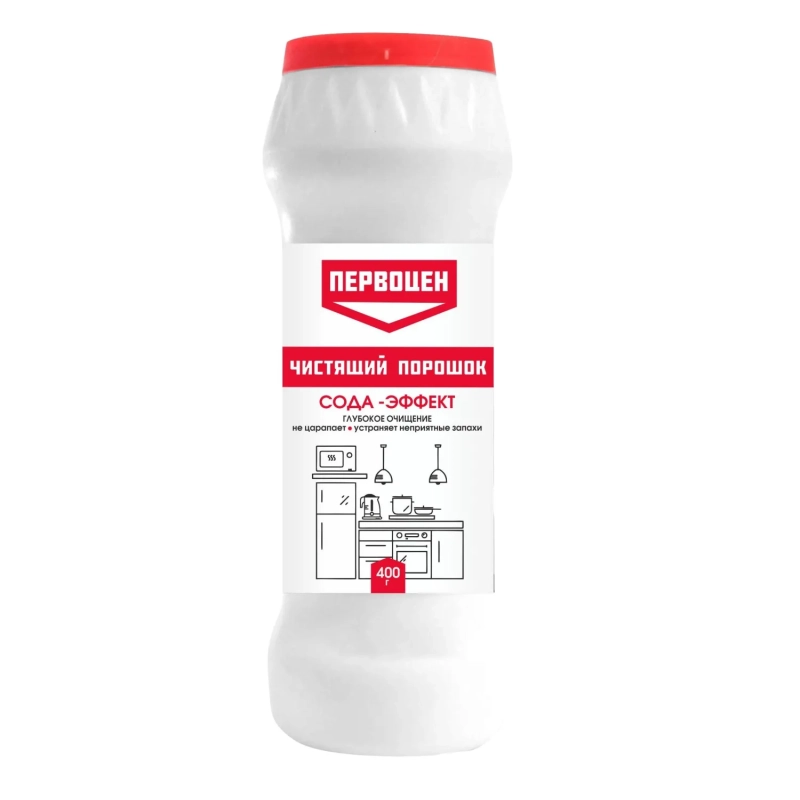 Универсальное чистящее средство ПЕРВОЦЕН сода-эффект, 400гр
