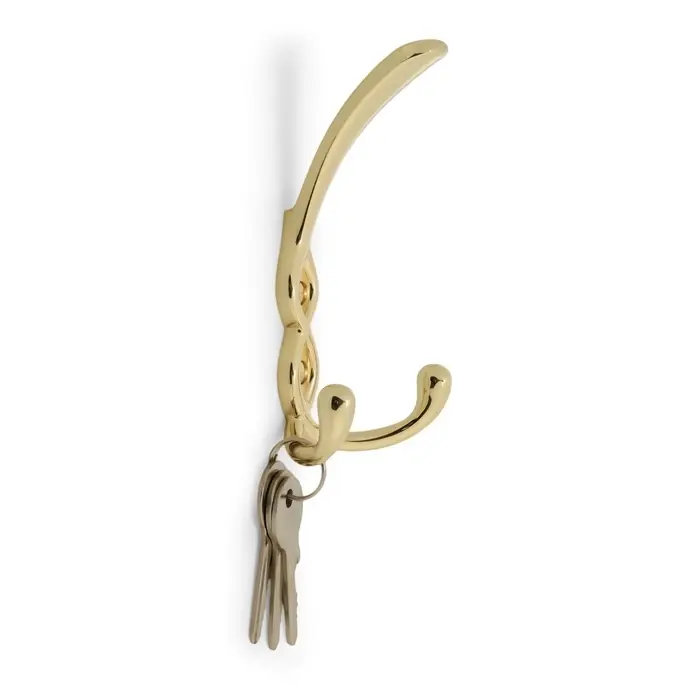 Крючок мебельный CAPPIO PIGTAIL, трехрожковый, цвет золото