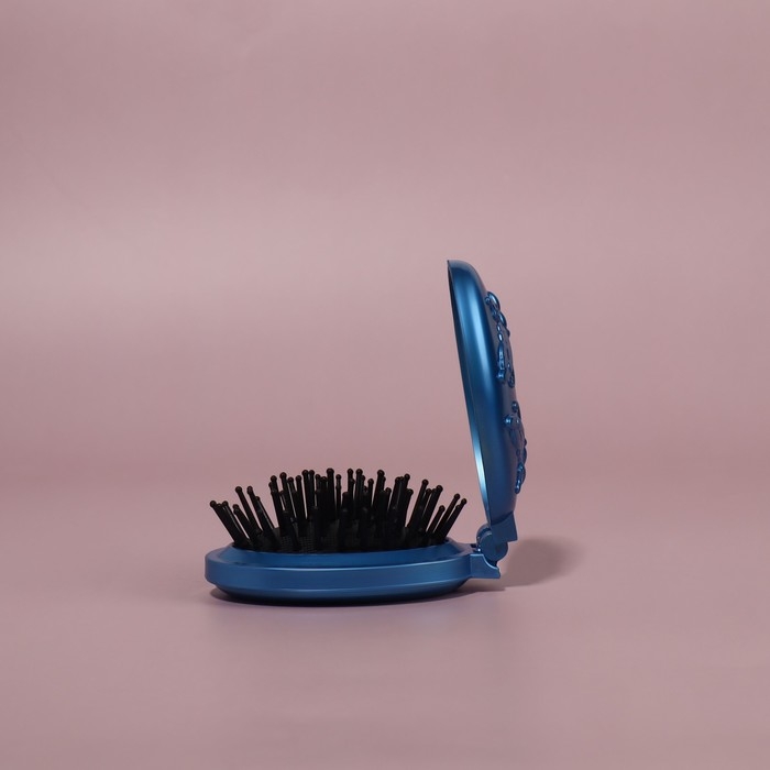 Расчёска массажная «Перламутровая бабочка», складная, с зеркалом, 5,5 × 9 см, цвет МИКС Расчёска массажная «Перламутровая бабочка», складная, с зеркалом, 5,5 × 9 см, цвет МИКС