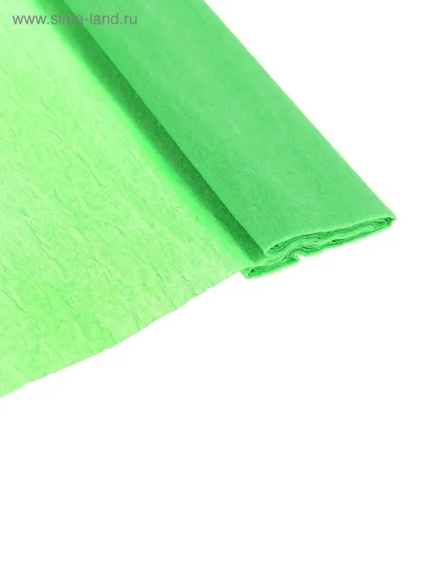 Бумага крепированная 50 х 200 см, в рулоне, 32 г/м2, светло-зелёная Бумага крепированная 50 х 200 см, в рулоне, 32 г/м2, светло-зелёная