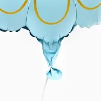 Воздушный шар фольгированный 21" "Ромашка" золотые лепестки, цвет  голубой сатин, набор 5 штук   109